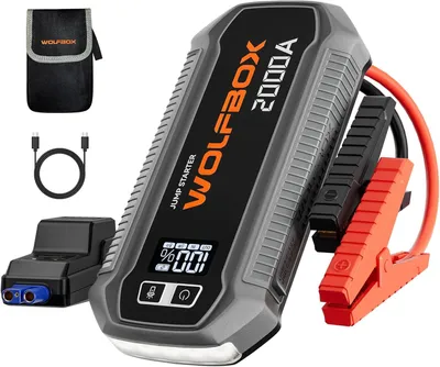 Obrázek produktu pro Startovací zařízení 12V pro automobily - Nouzový startér - Startovací booster - Záchranný startér - 2000A startovací výkon