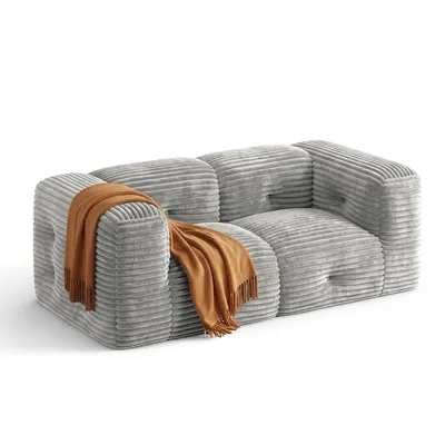 Produktbild von 2-Sitzer Sofa BEALIFE 180x95x60 cm ohne Montage | für Freizeitbereich, Kinderzimmer & kleine Wohnungen | Anthrazit | AR46