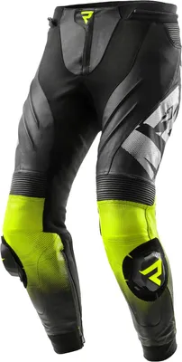 Produktbild von Rebelhorn Inferno  Motorrad Lederhose, schwarz/weiß/gelb, 48
