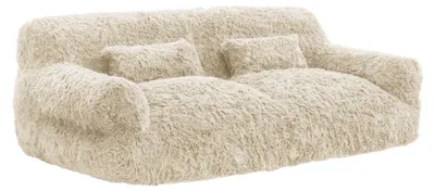 Produktbild von CHITA Sofa aus Fleece, platzsparend, Vakuum-Kompression, Couch 2-Sitzer inkl. 2 Kissen & 1 Decke, kein Aufbau erforderlich