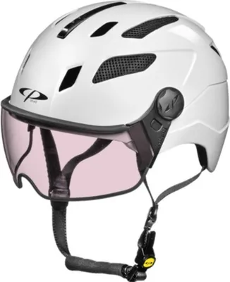 Produktbild von CP Chimayo + Urban Fahrradhelm mit VARIO Visier (photochromatic) Gr. S (53-55 cm) - Radhelm Bikehelm Schutzhelm Fahrrad Bike Helm Unisex white shiny