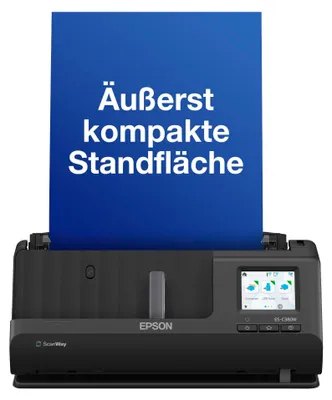 Produktbild von Epson ES-C380W, 215,9 x 5588 mm, 600 x 600 DPI, 30 Bit, 24 Bit, 8 Bit, ADF + Bogenscanner