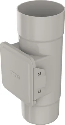 Obrázok produktu pre BRYZA Lapač lístia s dvierkami pre plastové žľaby Ø 110 mm, biely RAL 9010