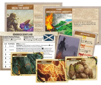 Produktbild von Spirit Island: Nation Schottland, Szenarien und Kartenerweiterung (Promo)