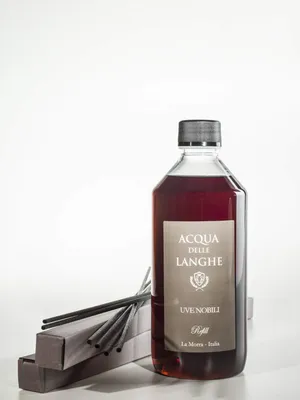 Immagine prodotto di Acqua delle Langhe - Uve Nobili - Ricarica per profumo per la casa - Diffusore di aromi con bastoncini - 500 ml - Diffusore di aromi a bastoncini