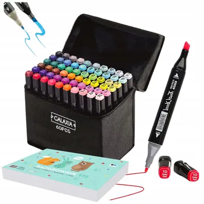 Produktbild von Interdruk Alkoholmarker Set 60 Farben mit Tasche