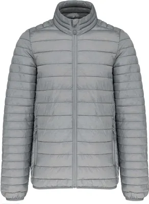 Produktbild von Kariban Herren Steppjacke Outdoor Basic Patch Jacke Winterjacke, Größe:S, Farbe:Marl Silver