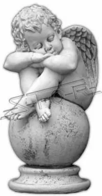 Image de Ange Boule Statue Figure Statues Sculpture Jardin Décoration