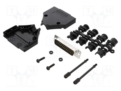 Immagine prodotto di 1 connettore D-Sub maschio, saldabile, 25 pin, diritto, per cavi, modello MHDTPPK25-DB25PK