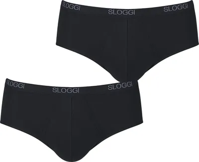 Produktbild von sloggi Herren Midislip 2-Pack Basic - BLACK - Größe 5