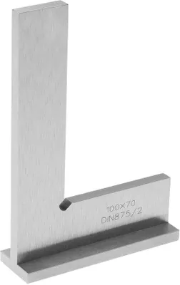Produktbild von DIN875/2 Präzisionswerkzeug, 100x70mm, 90° Kantenlinie, Stahl, Ingenieur-Accessoires