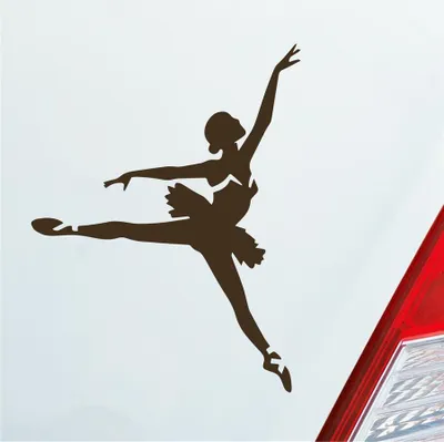 Produktbild von Auto Aufkleber Tänzerin Ballerina Ballett Musik 9x12 cm Braun Sticker Heckscheibenaufkleber