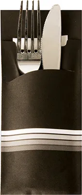 Zdjęcie produktu dla Papstar Bestecktaschen schwarz/weiss 200x85 mm 520 Stück