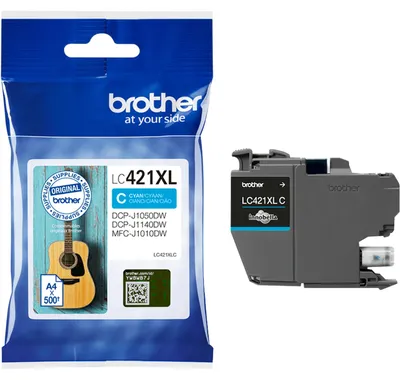 Produktbild von Brother LC-421XLC Tintenpatrone Cyan für DCP-J1050DW DCP-J1140DW MFC-J1010DW XL