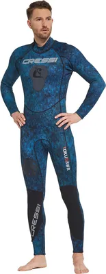 Produktbild von Cressi Tokugawa Man Monopiece 3mm XL/5-3mm Neopren Einteiler Neoprenanzug Blau Camouflage, XL/5, Herren