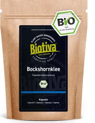 Produktbild von Biotiva Bockshornklee 500 Kapseln aus biologischem Anbau