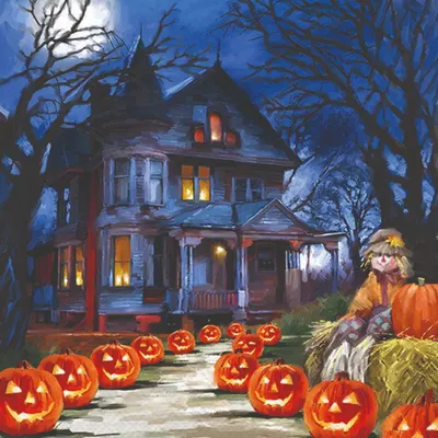 Produktbild von 20 Servietten Spooky House - Geisterhaus 33x33cm