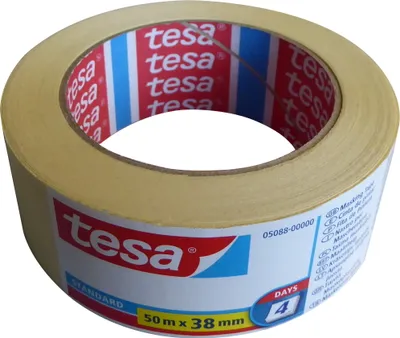 Produktbild von Tesa Malerband 50mx38mm Kreppband Malerkrepp Abklebeband Abdeckband Klebeband