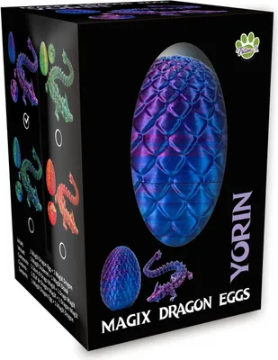 Produktbild von Drachenei \MagiX Dragon Egg YORIN\", lila, Drachen 22,5 cm & Ei 8 cm"