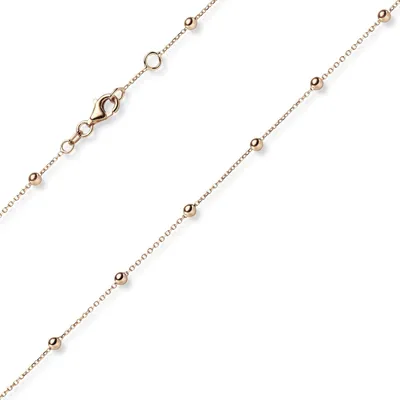 3mm-Kügelchen-Fußkette-aus-585-Rotgold-22-25cm