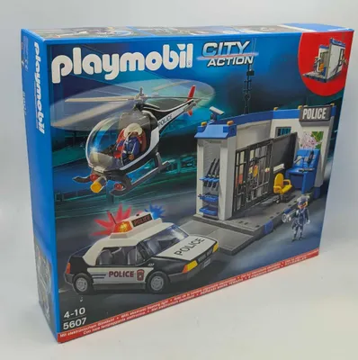 Produktbild von PLAYMOBIL 5607 Polizei Set Zentrale Hubschrauber Streifenwagen