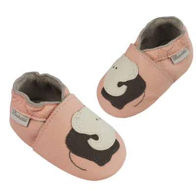 Produktbild von Bemesu Lauflernschuhe Baby Krabbelschuhe Puschen Elefant Rosa 18/19EU