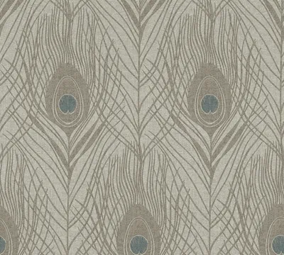 Zdjęcie produktu dla Architects Tapeta papierowa z piórami Absolutely Chic tapeta flizelinowa brązowy szary niebieski 10,05 m x 0,53 m