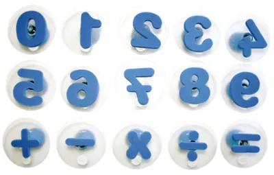 Produktbild von Eduplay Stempelset Zahlen blau - Lernspielzeug 15 Stück