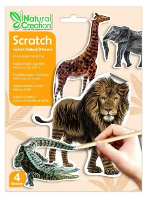 Obrázok produktu pre Naklejki do wydrapywania Zwierzęta Safari