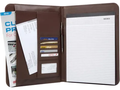 Produktbild von Genie 12443, Leder, Nylon, Braun, A4, 2 Taschen, 250 mm, 30 mm