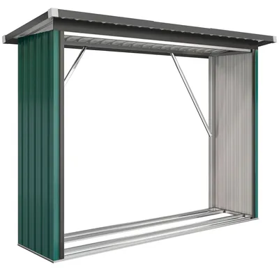 Obrázek produktu pro Sklad na dříví, s vyvýšenou podlahou, šikmou střechou, rozměry 213 x 66,5 x 150 cm