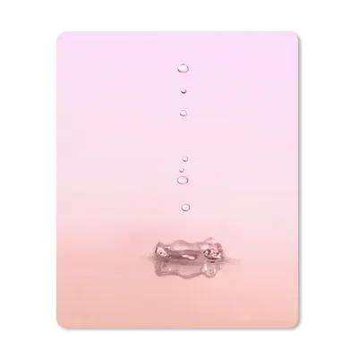 Produktbild von MuchoWow® Mauspad Mousepad Tropfen fallen in rosa Wasser 19x23 cm - Mousepads - Maus Mat - Pad - Mausunterlage - Mauspads - Spielen