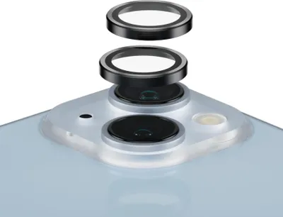 Produktbild von PanzerGlass ® Hoops® Kameraschutz Schwarz iPhone 14 | 14 Plus, Apple, Apple - iPhone 14, Apple - iPhone 14 Plus, Trockene Anwendung, Kratzresistent, Schwarz, 1 Stück(e)