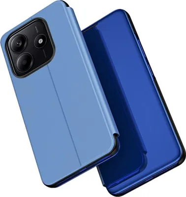 Image de Étui pour Xiaomi Redmi Note 14 5G - Coque à rabat Phonesta Smart View Mirror - Bleu