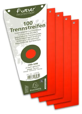 Productafbeelding van EXACOMPTA scheidingsstrips, trapeziumvormig, karton, oranje
