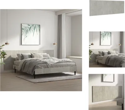 Produktbild von vidaXL Kopfteil Betongrau 240x1,5x80 cm Holzwerkstoff - Kopf- & Fußenden