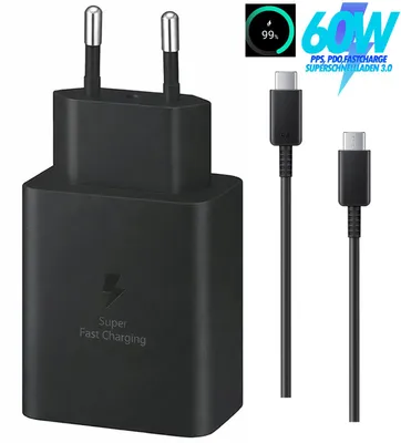 Produktbild von Für Samsung Galaxy S26 S26 Ultra S25 A57 A37 USB-C Schnellladegerät 60W USB-C Adapter GaN PD 3.1 PPS mit 5A Schnellladekabel