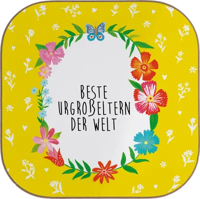 Produktbild von Mr. & Mrs. Panda Untersetzer für Gläser Urgroßeltern - Weiß - Geschenk, gläseruntersetzer, Opa, bieruntersetzer, Mitbringsel, Großmama, Omi, Coaster, Omma