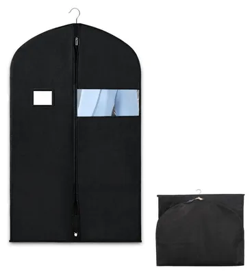 Produktbild von Kleidersack 100 x 60 cm Schwarz wasserdicht mit Sichtfenster