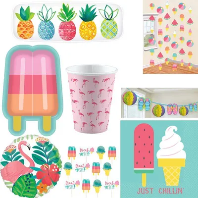 Produktbild von Partyset Hawaii Motto Party Deko Sommerparty Deko Poolparty Strandparty