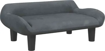Obrázek produktu pro vidaXL pelíšek pro psy tmavě šedý 70x40x24 cm sametový