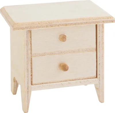 Produktbild von VBS Miniatur-Nachtschrank 3.3x4.5x4.2 cm Puppenhaus Möbel Deko 1 Stück