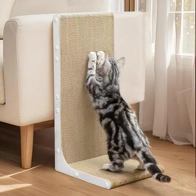 Produktbild von Krabplank 58cm L-förmig weiß für Wand groß