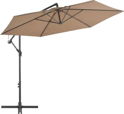 Produktbild von Ampelschirm mit Aluminium-Mast 300 cm Taupe