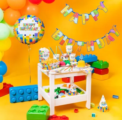 Immagine prodotto di Ghirlanda di striscioni Blocchi Compleanno Buon compleanno 1 8 m