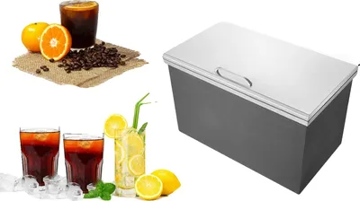 Obrázek produktu pro Kbelík na led, velký objem, odolná nerezová ocel, 24x20x15in