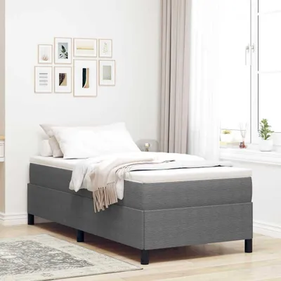 Immagine prodotto di Maison Exclusive - Letto boxspring grigio chiaro 100 x 200 cm in velluto a coste