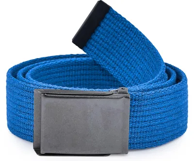 Image de Ceinture pour homme Ladeheid en tissu P10 (Bleuet-Graphite, 120 cm (longueur totale 130 cm))