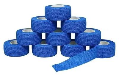 Zdjęcie produktu dla Opatrunek samoprzylepny elastyczny 2 5CM x 4 5M bandaż kohezyjny 12 rolek 6