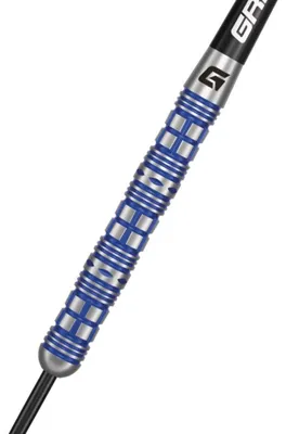 Produktbild von Darts 20g Surfer, 80% Wolfram, präzisionsgefräster Barrel, silber-blau